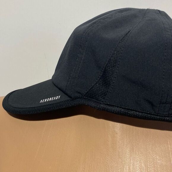 Adidas Women's Black Aeroready Mesh Stretch Baseball Cap Hat Adjustable - Picture 5 of 9